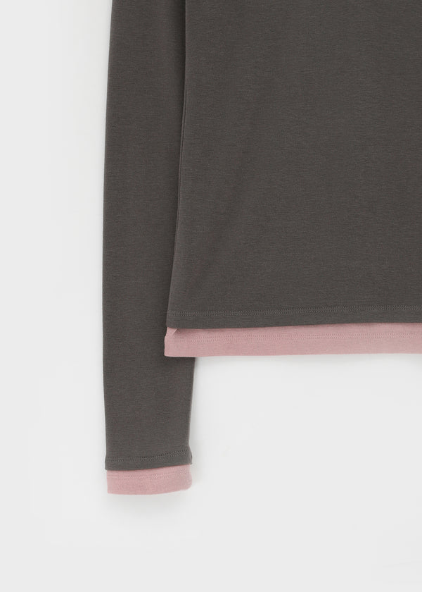 [MADE] Yusia Layered Snap Long Sleeve T-shirt