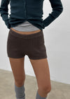 Unfold Wool Knit Elastic Waist Shorts