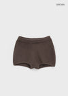 Unfold Wool Knit Elastic Waist Shorts