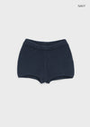 Unfold Wool Knit Elastic Waist Shorts