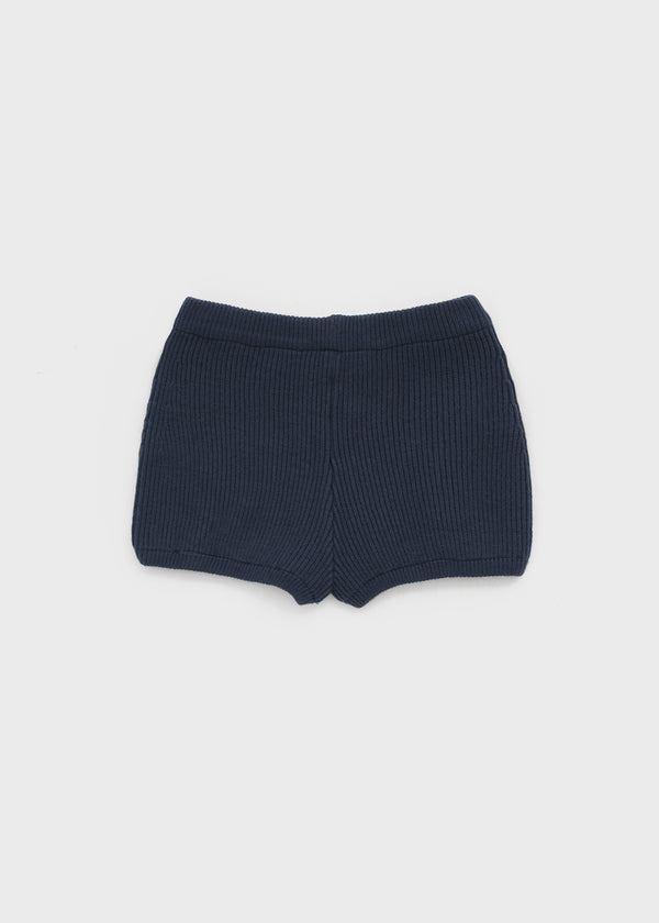 Unfold Wool Knit Elastic Waist Shorts