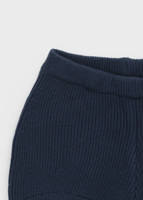 Unfold Wool Knit Elastic Waist Shorts