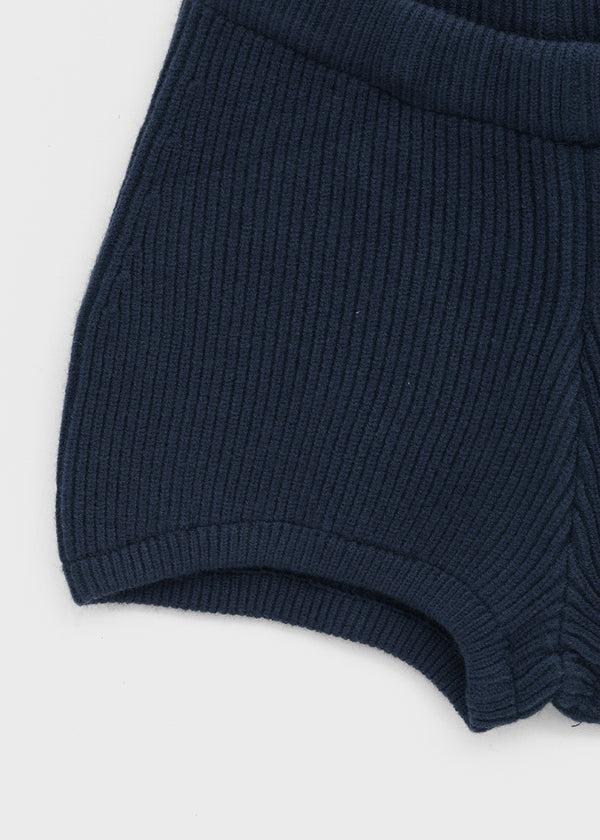 Unfold Wool Knit Elastic Waist Shorts