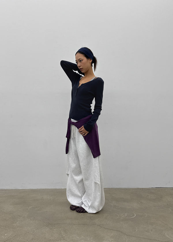 (UNISEX) Absorb Wide Elastic String Pants