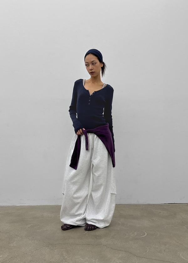 (UNISEX) Absorb Wide Elastic String Pants