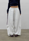 (UNISEX) Absorb Wide Elastic String Pants
