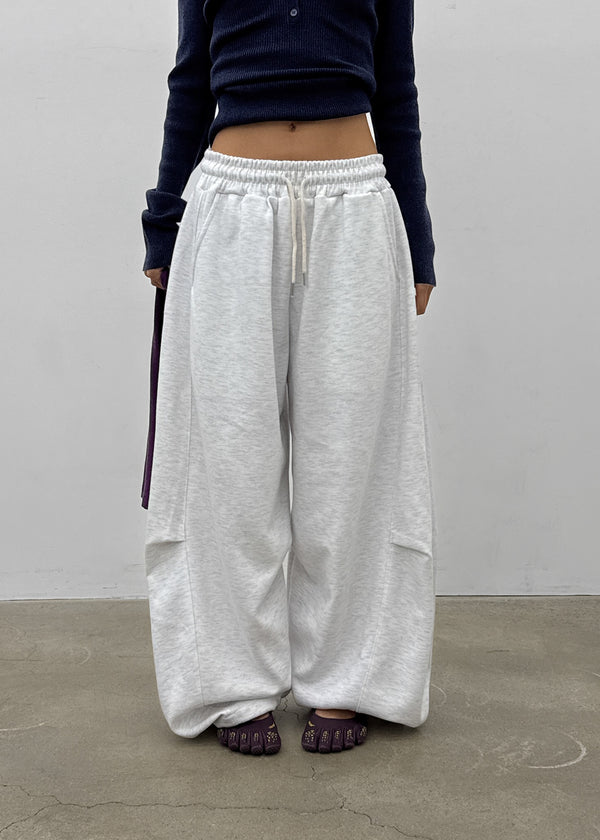 (UNISEX) Absorb Wide Elastic String Pants