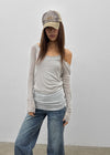 Rochem Deep V-Neck Hooded Long Sleeve Tee