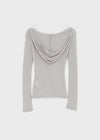 Rochem Deep V-Neck Hooded Long Sleeve Tee