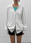 (UNISEX) Vibe Loose Fit Two-Way Zip-Up Hoodie