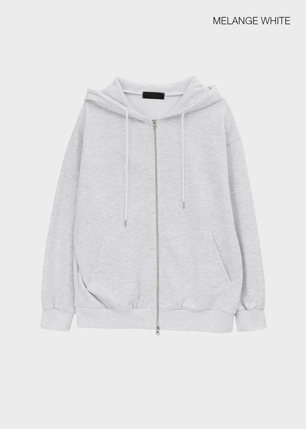 (UNISEX) Vibe Loose Fit Two-Way Zip-Up Hoodie