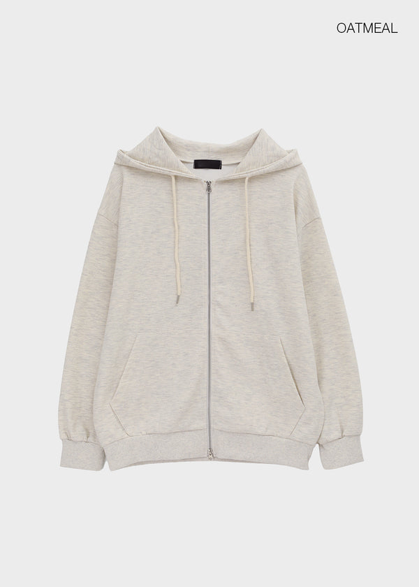 (UNISEX) Vibe Loose Fit Two-Way Zip-Up Hoodie