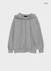 (UNISEX) Vibe Loose Fit Two-Way Zip-Up Hoodie