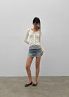 [MADE] Glot Low-Waist Denim Mini Skirt Pants