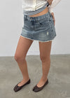 [MADE] Glot Low-Waist Denim Mini Skirt Pants