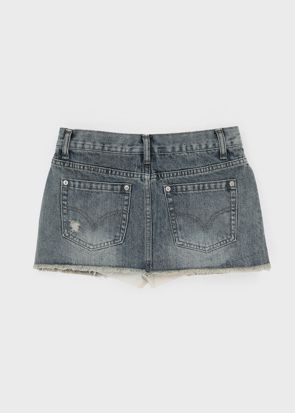 [MADE] Glot Low-Waist Denim Mini Skirt Pants