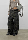 This Man Camo Wide Cargo Pants (Belt Set)