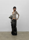 This Man Camo Wide Cargo Pants (Belt Set)