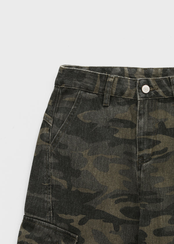 This Man Camo Wide Cargo Pants (Belt Set)