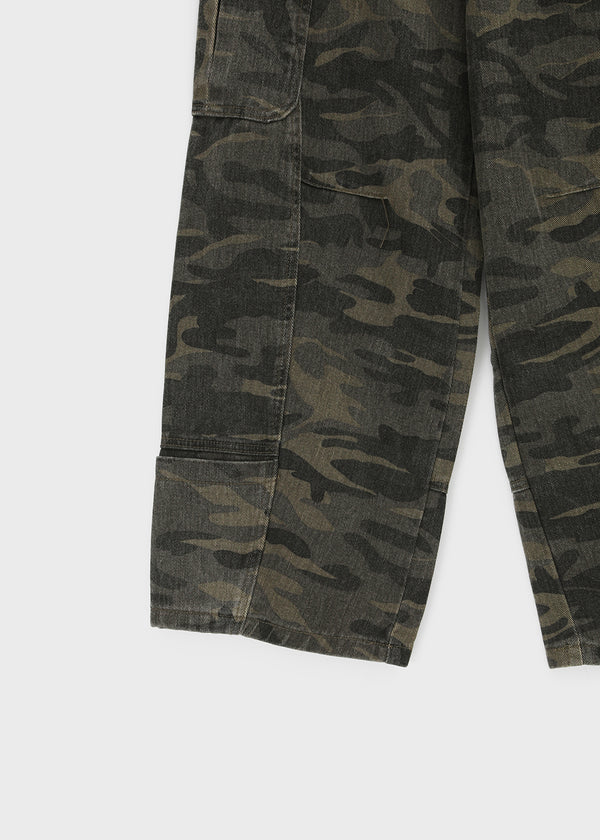 This Man Camo Wide Cargo Pants (Belt Set)