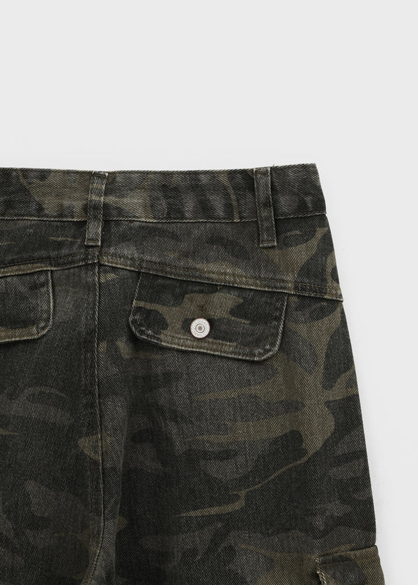 This Man Camo Wide Cargo Pants (Belt Set)