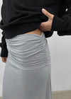Trog shirred long skirt