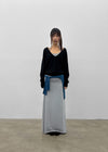 Trog shirred long skirt