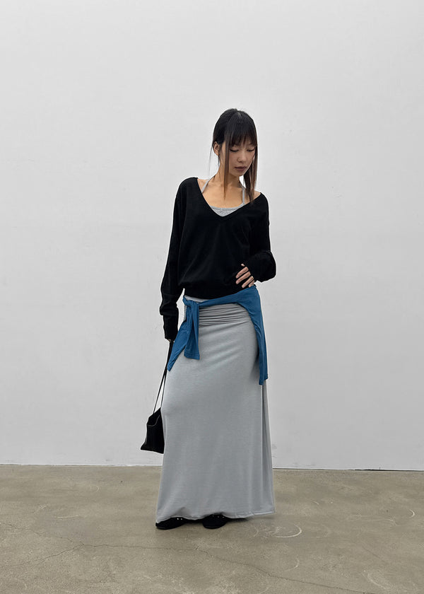 Trog shirred long skirt