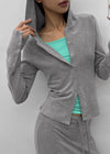 [MADE] Mibel Knit-like Hooded Snap Cardigan