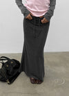 Distub slit maxi long skirt