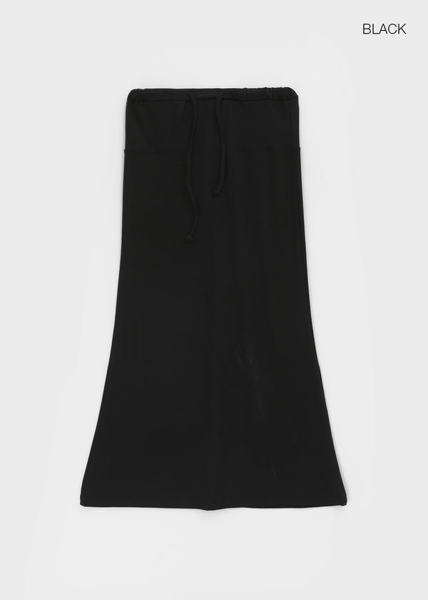 Distub slit maxi long skirt