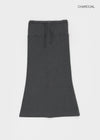 Distub slit maxi long skirt