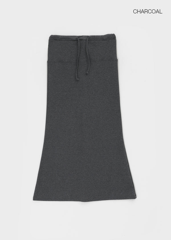 Distub slit maxi long skirt