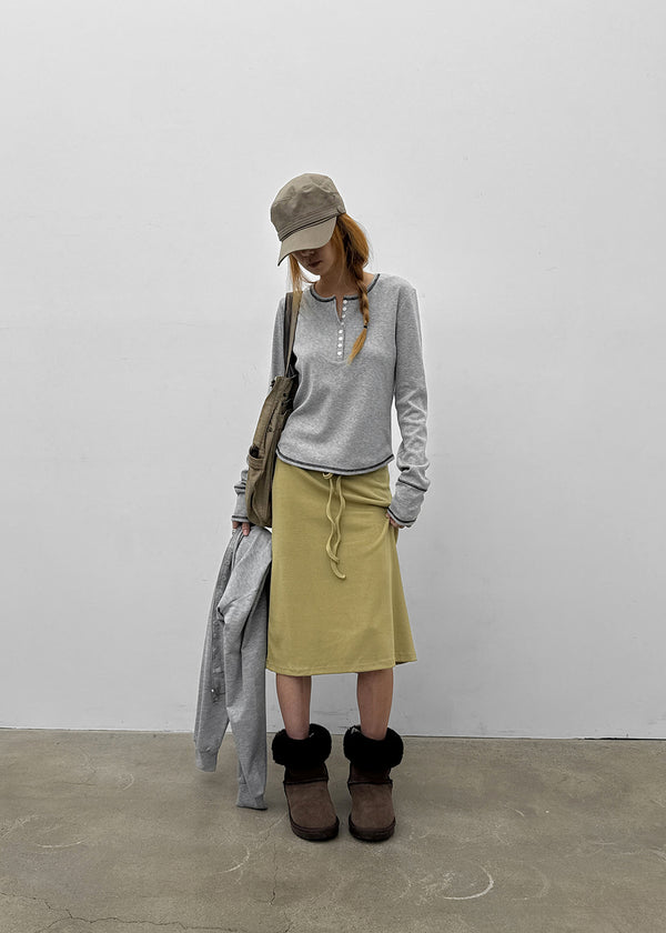 Day string midi skirt