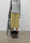 Day string midi skirt