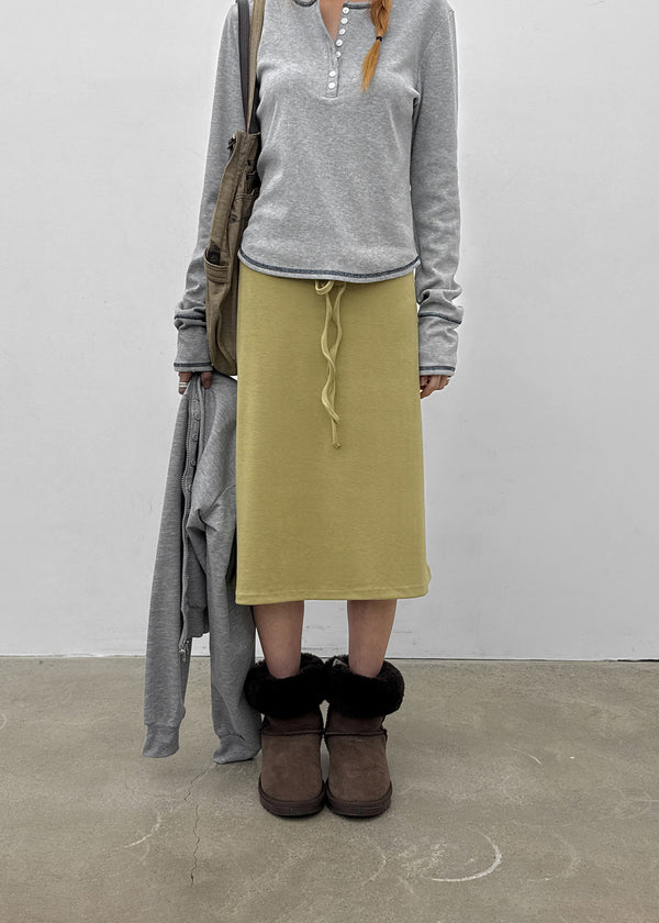 Day string midi skirt