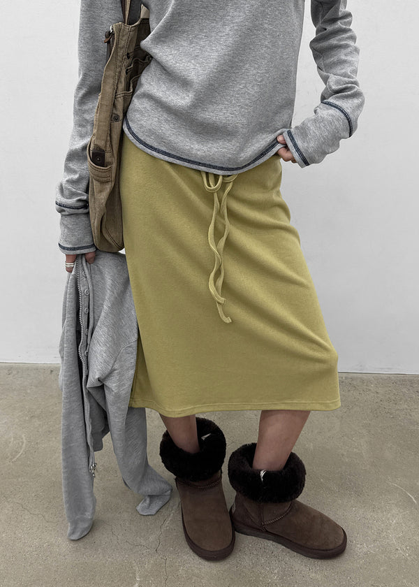 Day string midi skirt