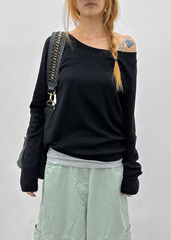 [MADE] Berun Wide Neck Long Sleeve Tee