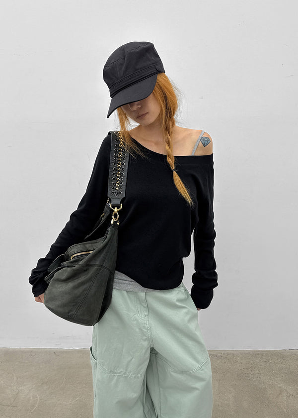 [MADE] Berun Wide Neck Long Sleeve Tee