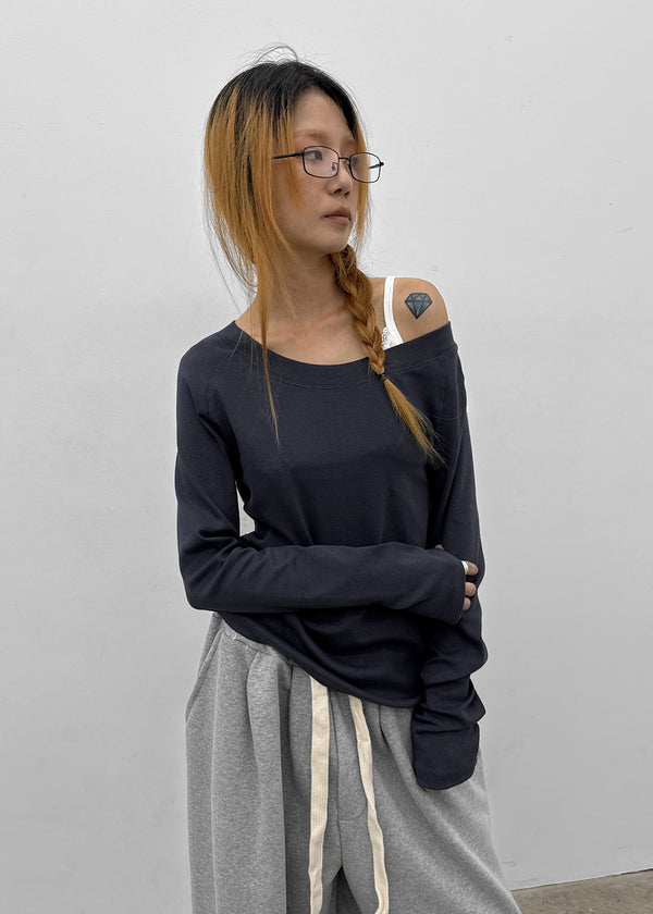 [MADE] Berun Wide Neck Long Sleeve Tee