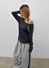 [MADE] Berun Wide Neck Long Sleeve Tee
