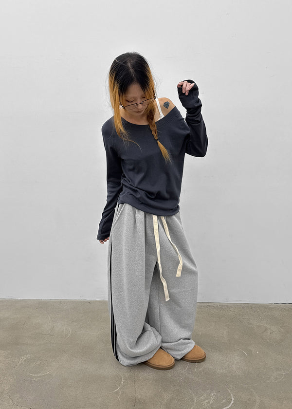 [MADE] Berun Wide Neck Long Sleeve Tee