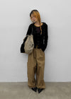 [MADE] Mibel Knit-like Hooded Snap Cardigan