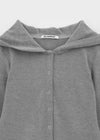 [MADE] Mibel Knit-like Hooded Snap Cardigan