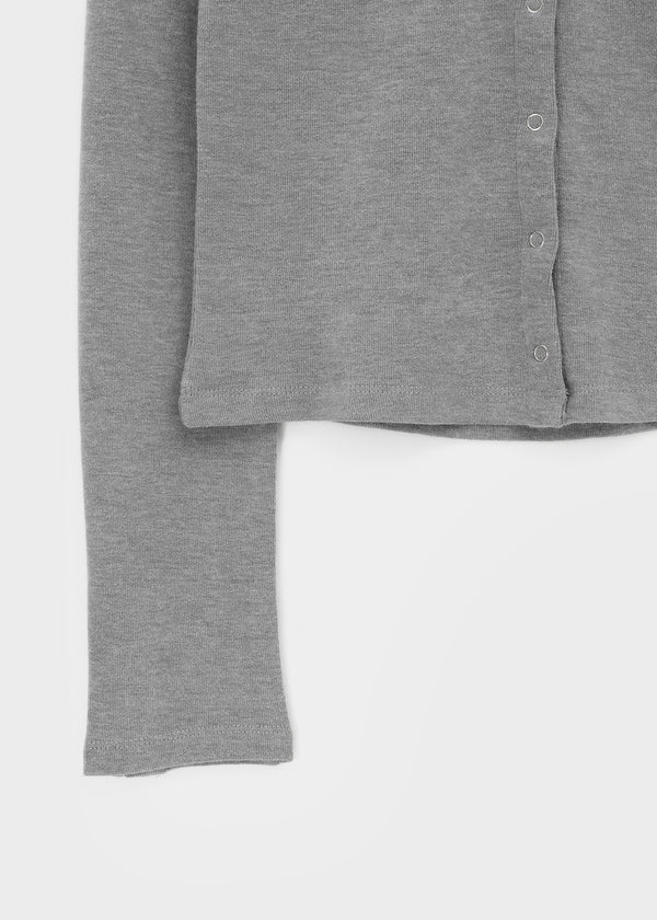 [MADE] Mibel Knit-like Hooded Snap Cardigan