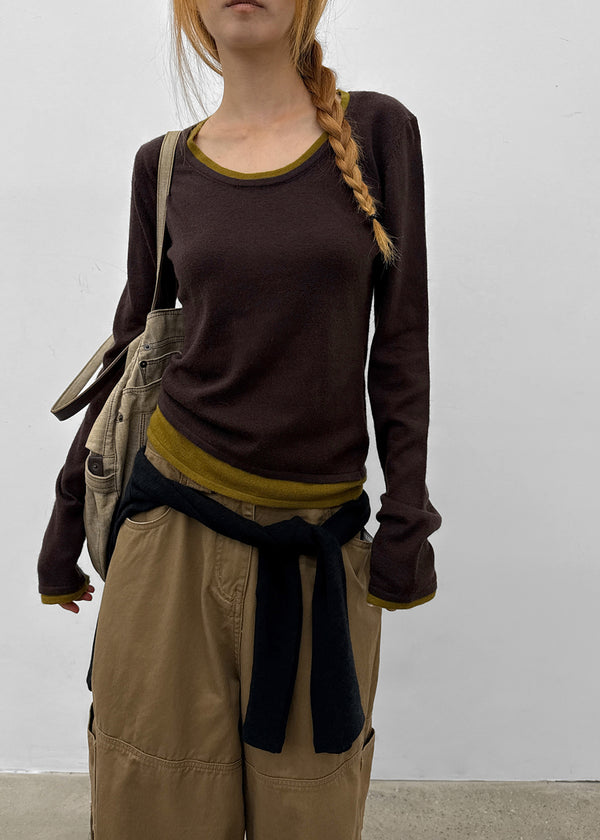 [MADE] Bassini Layered U-Neck Knit