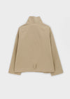 Lama double-button high-neck trench jacket