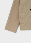 Lama double-button high-neck trench jacket