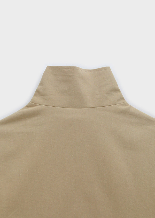 Lama double-button high-neck trench jacket