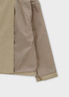 Lama double-button high-neck trench jacket